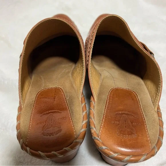 Frye Charlotte Ring Brown Red Platform Clog Mule Women Heel Size 9.5 M - Picture 6 of 10